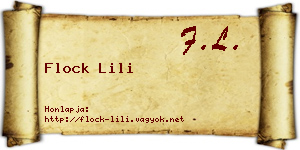 Flock Lili névjegykártya