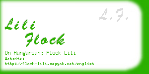 lili flock business card